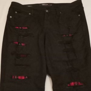 Torrid Distressed Skinny Black Jeans